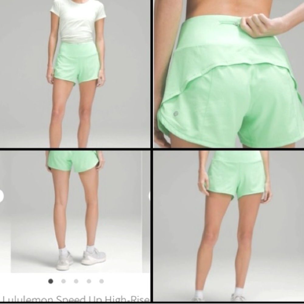 Green HR speed ups, w/ a 4 inch inseam! Size 0